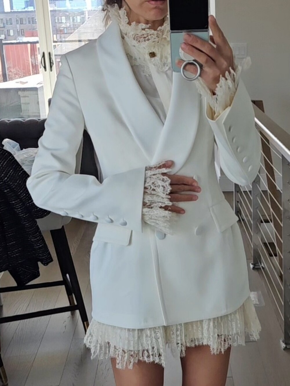 Ermanno Scervino sculpted tailoring blazer size 38 It